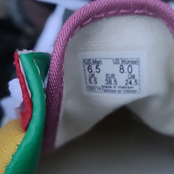 Like New Vans Anaheim Old Skool 36 DX trainer in red/green/yellow - Picture 7 of 7